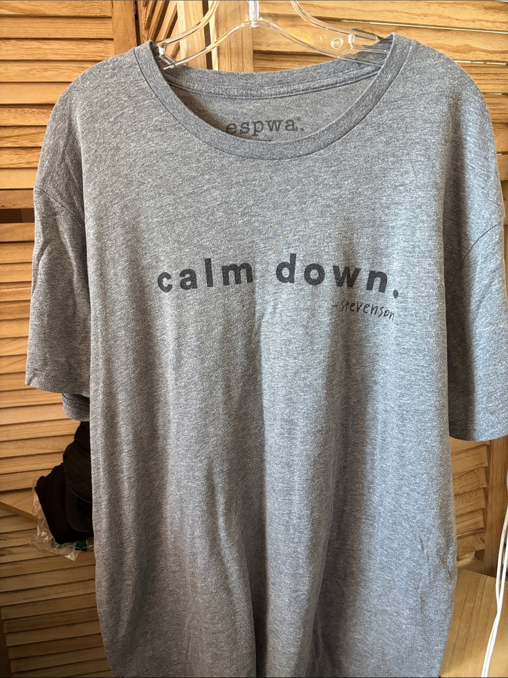 Calm Down Graphic Tee - Gray XXL